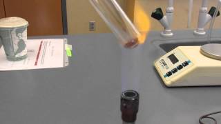 Chemistry Demo Heating Lead IV Oxide [upl. by Jo-Ann]