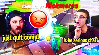 Nick Eh 30 AWKWARD when NICKMERCS ROASTS HIM LIVE on STREAM for THIS Fortnite [upl. by Cecelia]