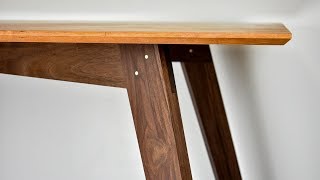 How to Make a Simple Modern Dining Table  With Plans [upl. by Lainahtan434]