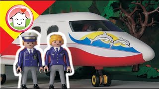 Playmobil policía en español El Avion  La Familia Hauser [upl. by Ronnoc232]