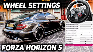 Forza Horizon 5  Steering Wheel SETTINGS Logitech G29920923 [upl. by Adnirb]