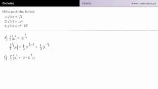 Oblicz pochodną funkcji  zadanie 6 [upl. by Ginny]