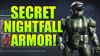 Halo 5 Guardians  SECRET quotNIGHTFALL ARMORquot SUPER RARE  How To Unlock NightFall Armor [upl. by Aerdnak546]