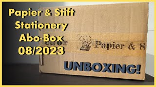 089 Papier und Stift  Stationery AboBox  Monat August 2023  UNBOXING [upl. by Faydra]