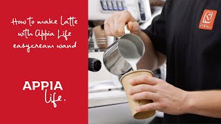 Appia Life  How to make latte with easycream wand [upl. by Oirrad]