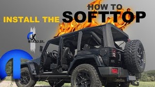 Jeep Wrangler JK  How to install the Softtop MOPAR [upl. by Eddina]