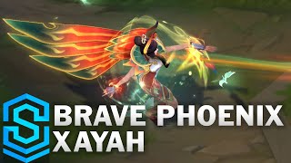 Brave Phoenix Xayah Skin Spotlight  PreRelease  League of Legends [upl. by Aliekahs]