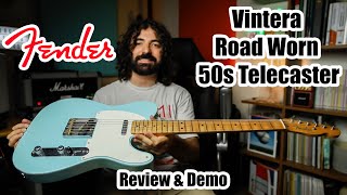 Fender Vintera 50s Road Worn Telecaster  Review amp Demo [upl. by Whale]