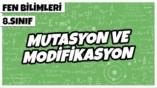 8 Sınıf Fen Bilimleri  Mutasyon ve Modifikasyon  2022 [upl. by Ahsikin]