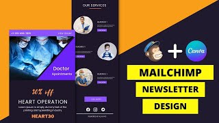 Canva To Mailchimp Email Newsletter Template Design  Mailchimp Newsletter tutorial 2022  Canva [upl. by Roxana]