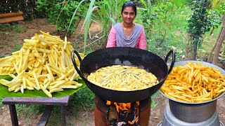 FRENCH FRIES RECIPE  Crispy French Fries  Potato Fries Recipe  Village Ishu Channel [upl. by Kloster]