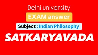 SatkaryavadaIndian Philosophysamkhya  causation theoryPrakritiPurushaGunasDU1st yearSem 1 [upl. by Gayl]