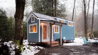 Inside a Bright Minimalist Tiny House in the Woods [upl. by Kenaz]