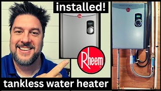 🌟 Tankless Water Heater Installation Rheem tankless water heater installed and tested 478 [upl. by Fabio265]