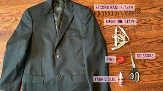 A DIY cropped blazer tutorial for Fall [upl. by Schwerin718]