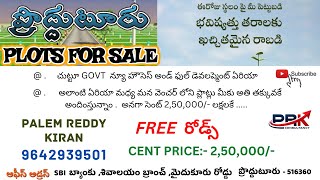 FREE ROADS 30ft  PLOTS FOR SALE CENT PRICE  250000  PRODDATUR  PRK 9642939501 [upl. by Atoiganap772]