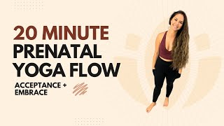 20 min Prenatal Yoga Flow  Acceptance and Embrace with MaryAnngeline [upl. by Storfer]