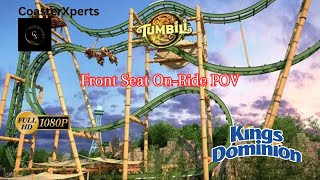 Tumbili Roller Coaster Front Seat OnRide POV 🎢💥 Kings Dominion Virginia rollercoaster [upl. by Teirrah]