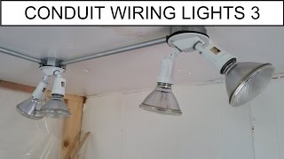 DIY  How To Simple Wiring Light Addition in Conduit  Power through Switch to Lights [upl. by Anat]