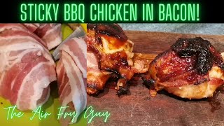 Air Fryer Hunters Chicken wrapped in bacon Does it Hit DIFFERENT Duel Air Fryer [upl. by Burk]