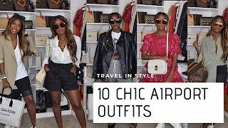 10 CHIC AIRPORT OUTFITS 2019  STYLISH TRAVEL LOOKS  HIGHLOWLUXXE [upl. by Tnayrb746]