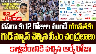 దసరాకు 12 రోజుల ముందే యువతకు చంద్రబాబు గుడ్ న్యూస్ ఏపీలో వేలకోట్ల ఇనెస్ట్మెంట్  CM Chandrababu [upl. by Ahsienot]