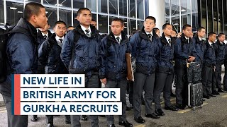 Excited Gurkha recruits arrive in UK to begin British Army career [upl. by Eidroj135]