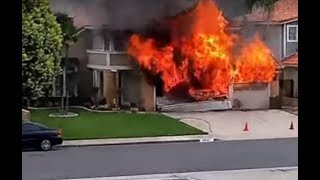 House Explodes in Flames Caught on Camera [upl. by Trescott]