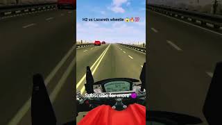 Kawasaki ninja H2 vs Lazareth Lm 410 Wheelie 😱🔥💯wait for end youtube shorts youtube shorts [upl. by Aliakam]