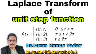 Unit Step Function  Laplace transform  part 21 l BarunMaths [upl. by Ennylcaj854]