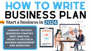 How to Write a Detailed Business Plan to Start a Business in 2024 [upl. by Berstine]