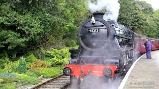 LMS Stanier Black 5 loco 45212 at Oxenhope on the Keighley amp Worth Valley Railway on 10 October 2023 [upl. by Akoek]