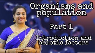 NEET ORGANISMS AND POPULATIONS PART 1 INTRODUCTION AND ABIOTIC FACTORS [upl. by Sirenay]