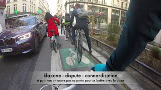 Vélo à Paris  compilation incivilités constatées à Paris à vélo [upl. by Geri]