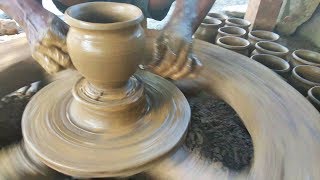 Pot Making With Clay Best Talent Indian Potter In Village  Small Cottage IndustrieS [upl. by Balduin437]