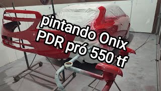 pistola PDR pró 550 TF  pintura Onix vermelho Peppervernis Wanda 5500 [upl. by Fidellas]