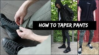 HOW TO TAPER PANTS  PINROLL  NO SEWING [upl. by Nomrac199]