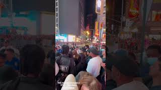 Belinda en Times Square NYC belinda mexico nyc viralvideo [upl. by Schoenburg571]