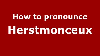 How to pronounce Herstmonceux EnglishUK  PronounceNamescom [upl. by Goulden]