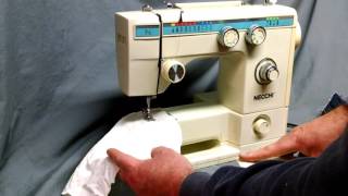 Serviced Necchi 535FA Embroidery Zig Zag Sewing Machine 169183 [upl. by Marwin992]