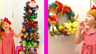 ENFEITANDO A CASA PARA O NATAL COM ENFEITES E ÁRVORE DE NATAL [upl. by Ettenoitna]