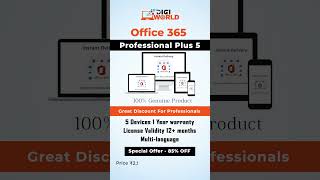 Office 365 Professional Plus – 5 Devices PCMACoffice365 professional devices [upl. by Algar90]