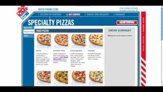 Dominos Pizza  How to Order Specialty Pizzas Online [upl. by Drawd]