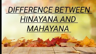 Difference between Hinayana and Mahayana humab1800 UGC NET PGT EDUCATION BEd MEd [upl. by Eiknarf452]