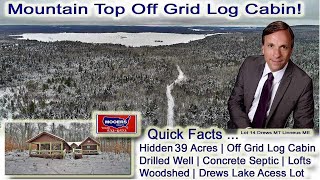 Off Grid Mountain Top Log Cabin  39 Acres 69500 [upl. by Ahron]