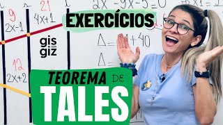 TEOREMA DE TALES EXERCÍCIOS  RETAS PARALELAS CORTADAS POR TRANSVERSAIS \Prof Gis [upl. by Oiramed252]