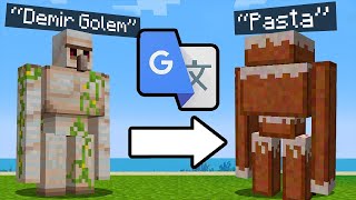 Minecraft yaratıklarını GOOGLE ÇEVİRİ ile 100 kere değiştirdim [upl. by Eimile]