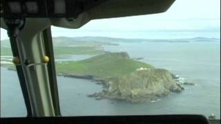 Shetland Islands Great approach Cockpit ARJ [upl. by Ahsimed]