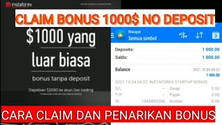 BONUS NO DEPOSIT 1000 DARI INSTAFOREX BEGINI CARA CLAIM DAN PENARIKANNYA [upl. by Scot30]