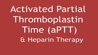 Activated Partial Thromboplastin Time aPTT amp Heparin Therapy  Dr Shikha Parmar [upl. by Shear]